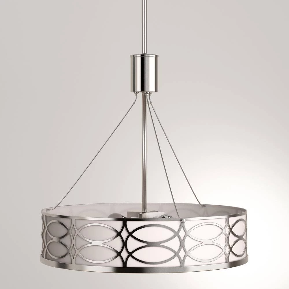 Drake 3-Light Brushed Nickel Chandelier by CANARM 9 Drake 3-Light Brushed Nickel Chandelier by CANARM - Image 9