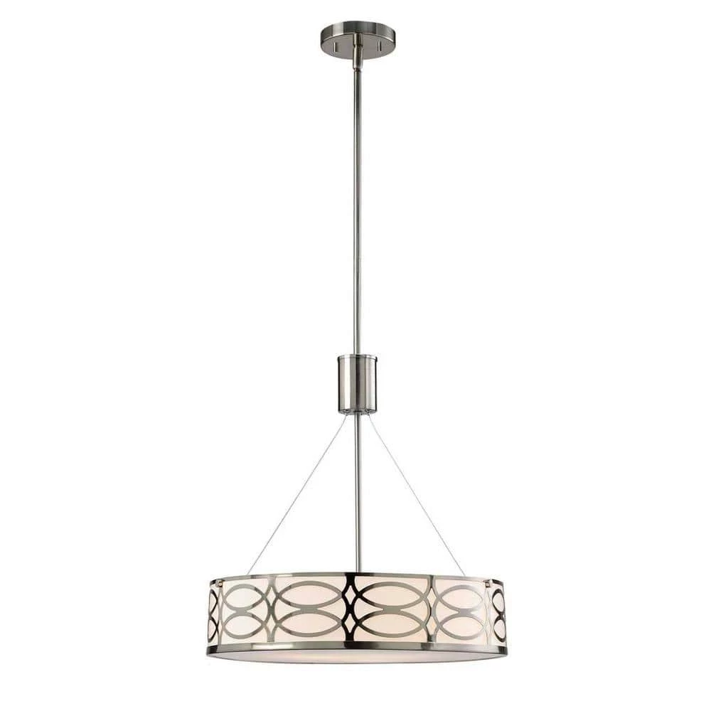 Drake 3-Light Brushed Nickel Chandelier by CANARM 1 Drake 3-Light Brushed Nickel Chandelier by CANARM
