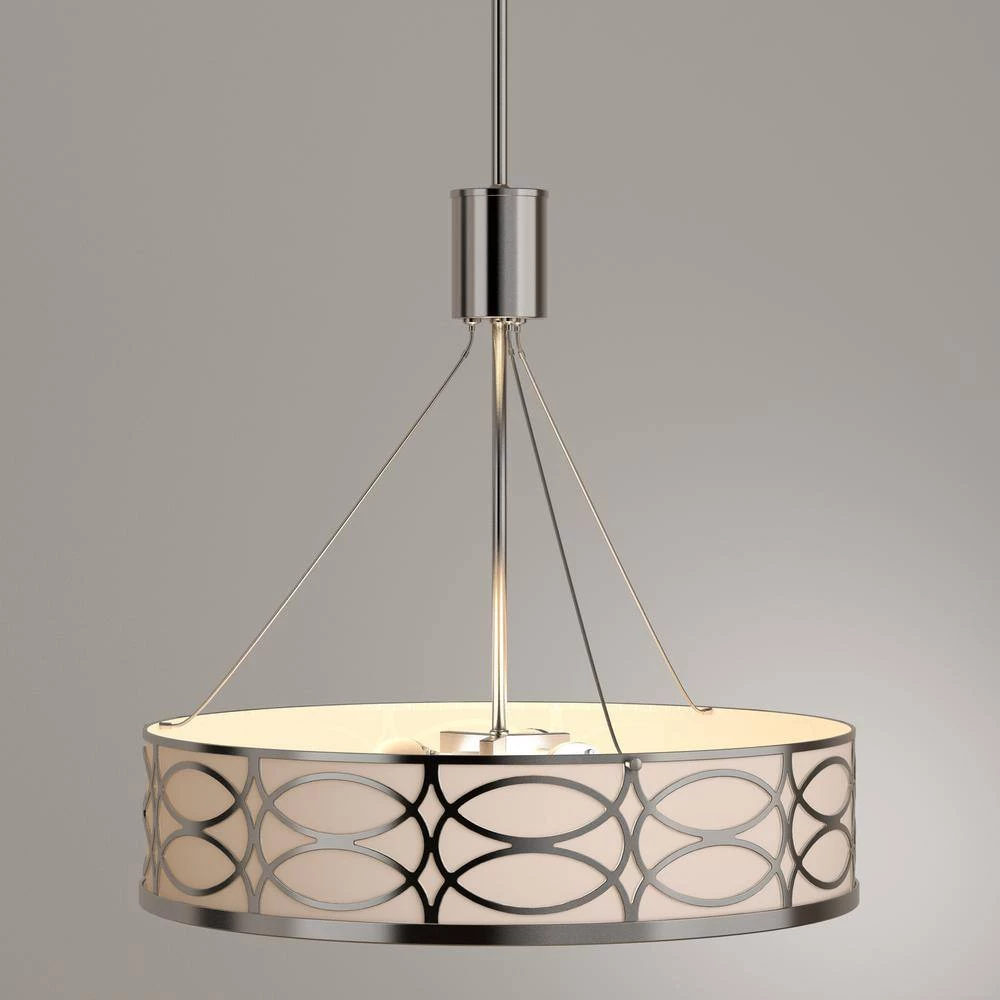 Drake 3-Light Brushed Nickel Chandelier by CANARM 8 Drake 3-Light Brushed Nickel Chandelier by CANARM - Image 8