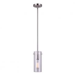 Joni 1-Light Brushed Nickel Pendant by CANARM