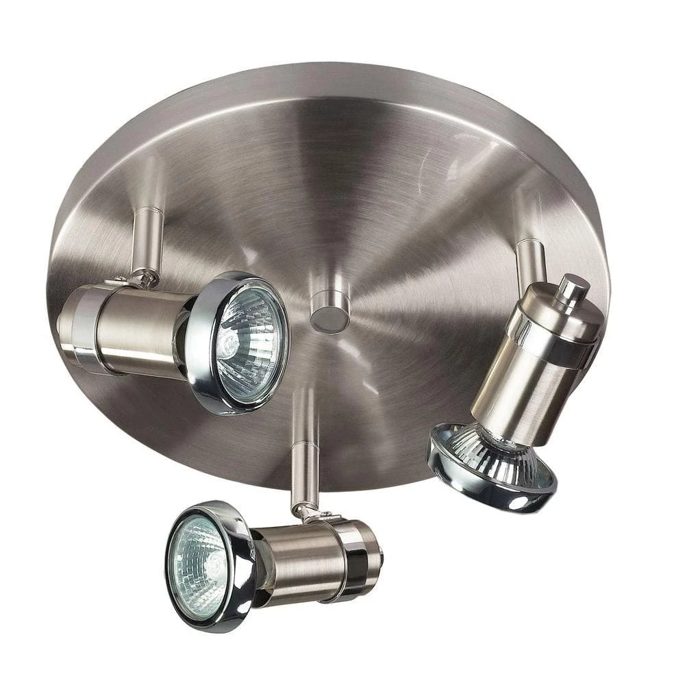 Shay 3-Light Brushed Nickel with Chrome Accents by CANARM 1 Shay 3-Light Brushed Nickel with Chrome Accents by CANARM
