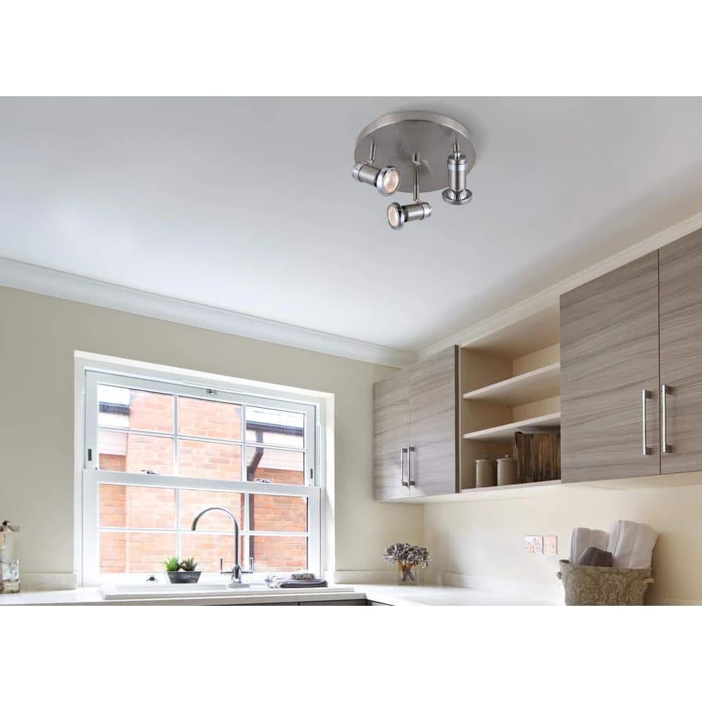 Shay 3-Light Brushed Nickel with Chrome Accents by CANARM 2 Shay 3-Light Brushed Nickel with Chrome Accents by CANARM - Image 2