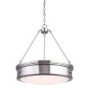 Boku 4-Light Brushed Nickel Chandelier with Flat Opal Glass Shade by CANARM