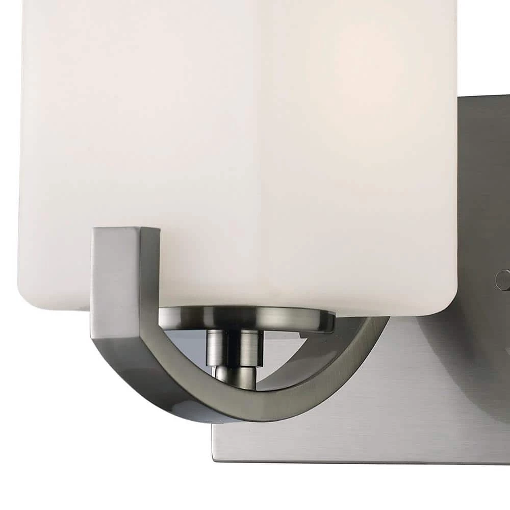 Palmer 6.25 in. Brushed Nickel Sconce with Opal Glass Shade by CANARM 4 Palmer 6.25 in. Brushed Nickel Sconce with Opal Glass Shade by CANARM - Image 4