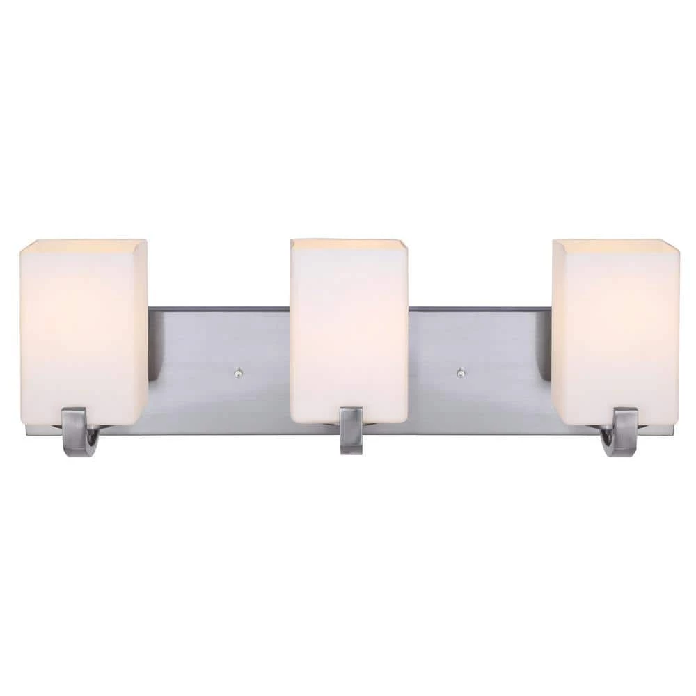 Palmer 3-Light Brushed Nickel Bath Light by CANARM 2 Palmer 3-Light Brushed Nickel Bath Light by CANARM - Image 2