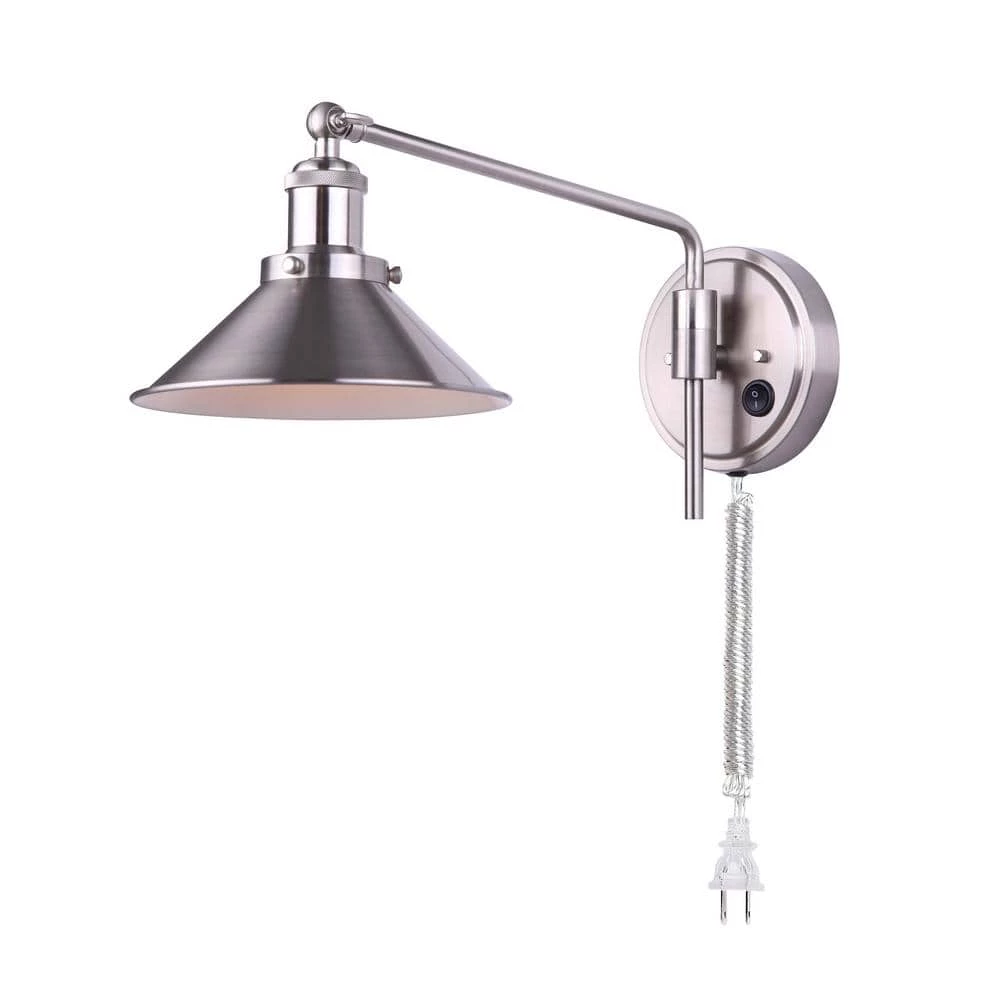 Tally 1-Light Brushed Nickel Swing Arm Light by CANARM 1 Tally 1-Light Brushed Nickel Swing Arm Light by CANARM