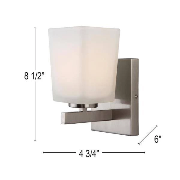 Hartley 1-Light Brushed Nickel Sconce by CANARM 3 Hartley 1-Light Brushed Nickel Sconce by CANARM - Image 3