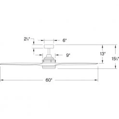 Artiste 60 in. Integrated LED Indoor/Outdoor Brushed Nickel Ceiling Fan with Wall Switch by HINKLEY -HINKLEY || CANARM Shop brushed nickel hinkley ceiling fans with lights 900160fbn lwd 4f 1000