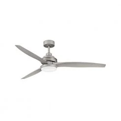 Artiste 60 in. Integrated LED Indoor/Outdoor Brushed Nickel Ceiling Fan with Wall Switch by HINKLEY