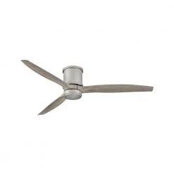 Hover Flush 60 in. Integrated LED Indoor/Outdoor Brushed Nickel Ceiling Fan with Wall Switch by HINKLEY -HINKLEY || CANARM Shop brushed nickel hinkley ceiling fans with lights 900860fbn lwd 1f 1000