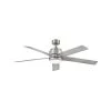 Tier 54 in. Integrated LED Indoor/Outdoor Brushed Nickel Ceiling Fan with Wall Switch by HINKLEY