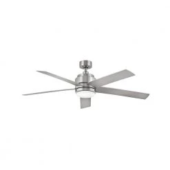 Tier 54 in. Integrated LED Indoor/Outdoor Brushed Nickel Ceiling Fan with Wall Switch by HINKLEY