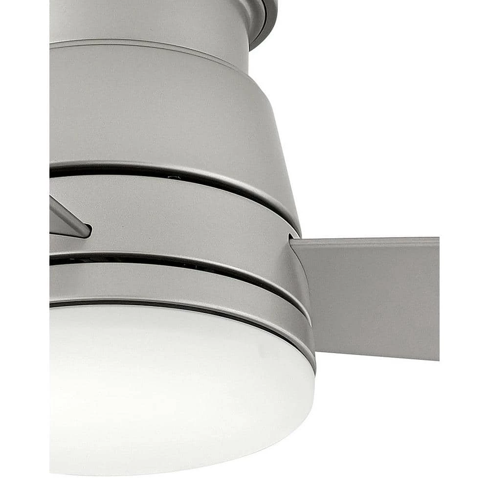 Trey 44 in. Integrated LED Indoor/Outdoor Brushed Nickel Ceiling Fan with Wall Switch by HINKLEY 4 Trey 44 in. Integrated LED Indoor/Outdoor Brushed Nickel Ceiling Fan with Wall Switch by HINKLEY - Image 4