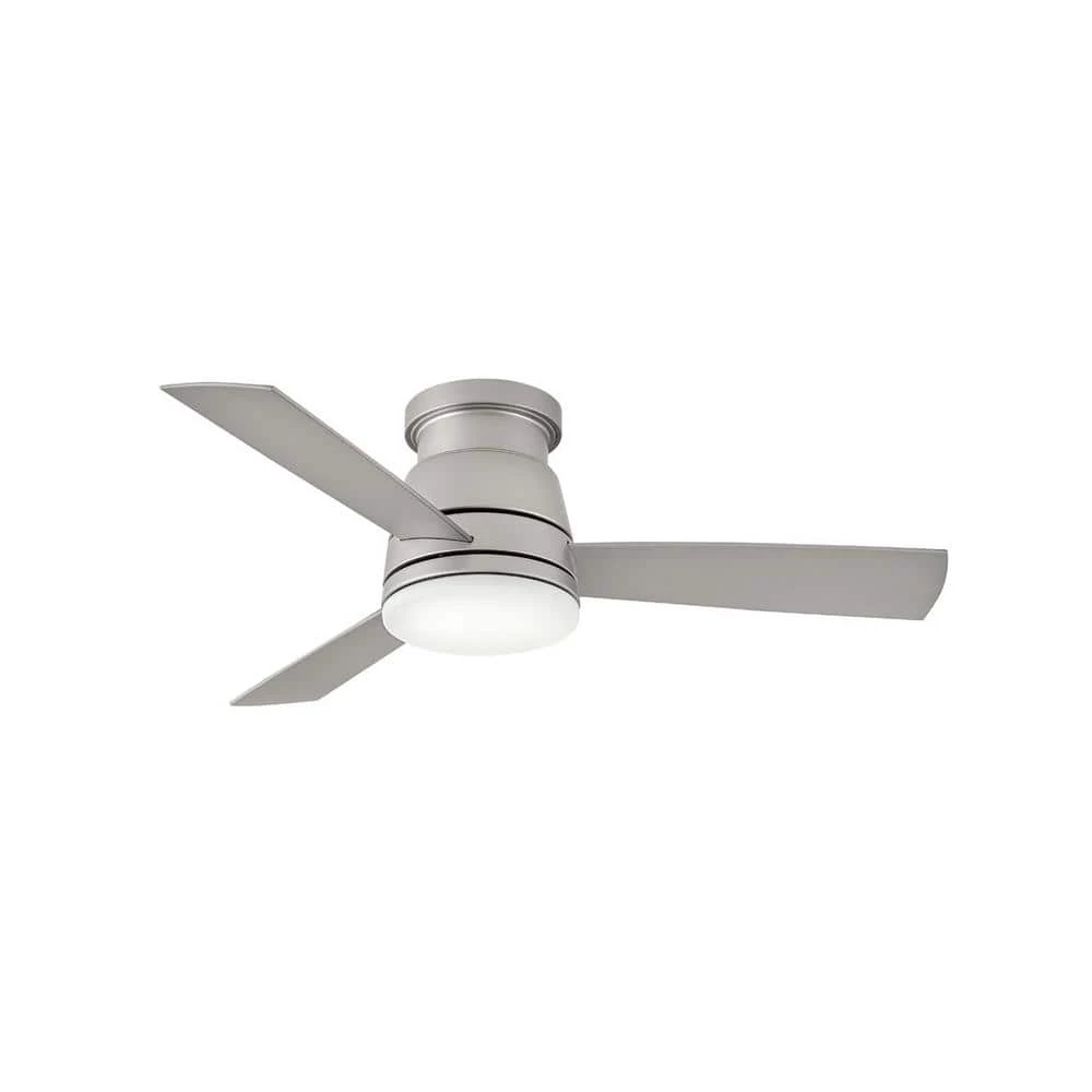 Trey 44 in. Integrated LED Indoor/Outdoor Brushed Nickel Ceiling Fan with Wall Switch by HINKLEY 1 Trey 44 in. Integrated LED Indoor/Outdoor Brushed Nickel Ceiling Fan with Wall Switch by HINKLEY