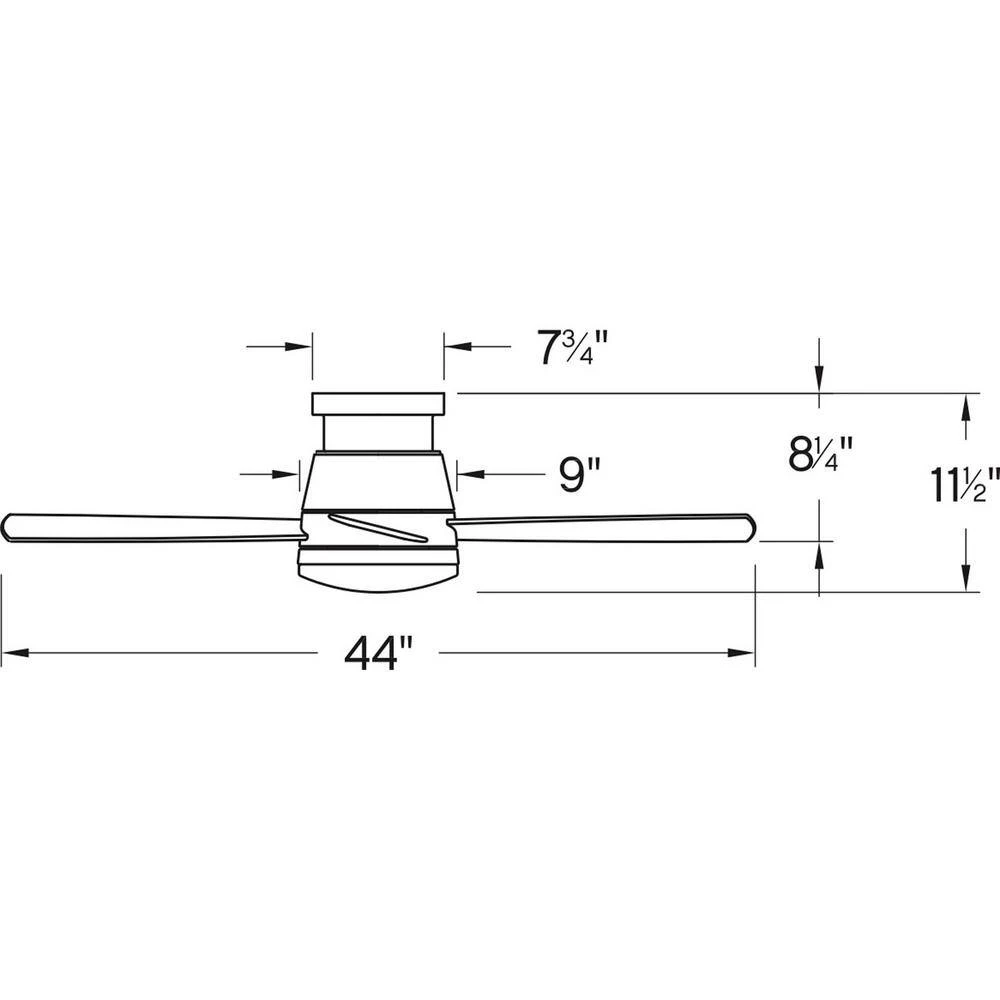 Trey 44 in. Integrated LED Indoor/Outdoor Brushed Nickel Ceiling Fan with Wall Switch by HINKLEY 2 Trey 44 in. Integrated LED Indoor/Outdoor Brushed Nickel Ceiling Fan with Wall Switch by HINKLEY - Image 2
