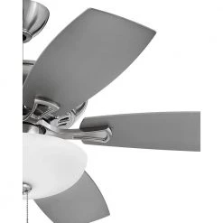 HIGHLAND ILLUMINATED 52 in. Indoor Brushed Nickel Ceiling Fan Pull Chain by HINKLEY -HINKLEY || CANARM Shop brushed nickel hinkley ceiling fans with lights 904152fbn lia 4f 1000