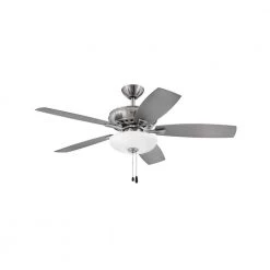 HIGHLAND ILLUMINATED 52 in. Indoor Brushed Nickel Ceiling Fan Pull Chain by HINKLEY