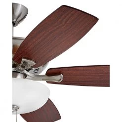 HIGHLAND ILLUMINATED 52 in. Indoor Brushed Nickel Ceiling Fan Pull Chain by HINKLEY -HINKLEY || CANARM Shop brushed nickel hinkley ceiling fans with lights 904152fbn lia fa 1000