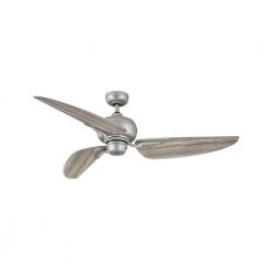 BIMINI 60 in. Indoor/Outdoor Brushed Nickel Ceiling Fan with Remote Control by HINKLEY