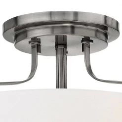 Harper 14.5 in. LED-Light Brushed Nickel LED Semi-Flush Mount by HINKLEY -HINKLEY || CANARM Shop brushed nickel hinkley flush mount lights 3641bn led 1f 1000