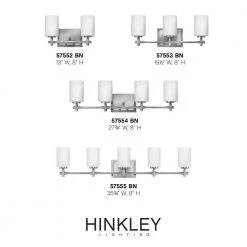 Laurel 35.75 in. 5-Light Brushed Nickel Vanity by HINKLEY -HINKLEY || CANARM Shop brushed nickel hinkley vanity lighting 57555bn 1f 1000