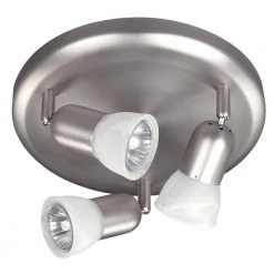 James 3-Light Brushed Pewter Flush Mount by CANARM