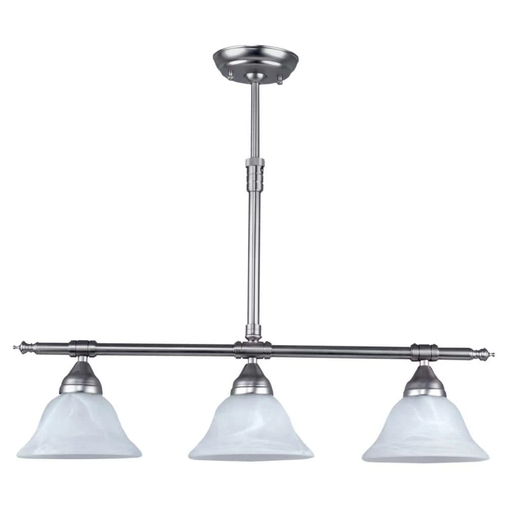 Athena 3-Light Brushed Pewter Pendant with Alabaster Glass Shades by CANARM 1 Athena 3-Light Brushed Pewter Pendant with Alabaster Glass Shades by CANARM