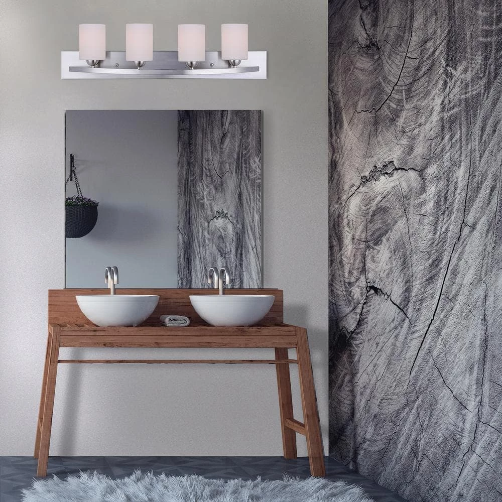 Hampton 4-Light Brushed Pewter Bath Light by CANARM 5 Hampton 4-Light Brushed Pewter Bath Light by CANARM - Image 5