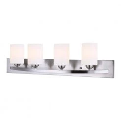 Hampton 4-Light Brushed Pewter Bath Light by CANARM