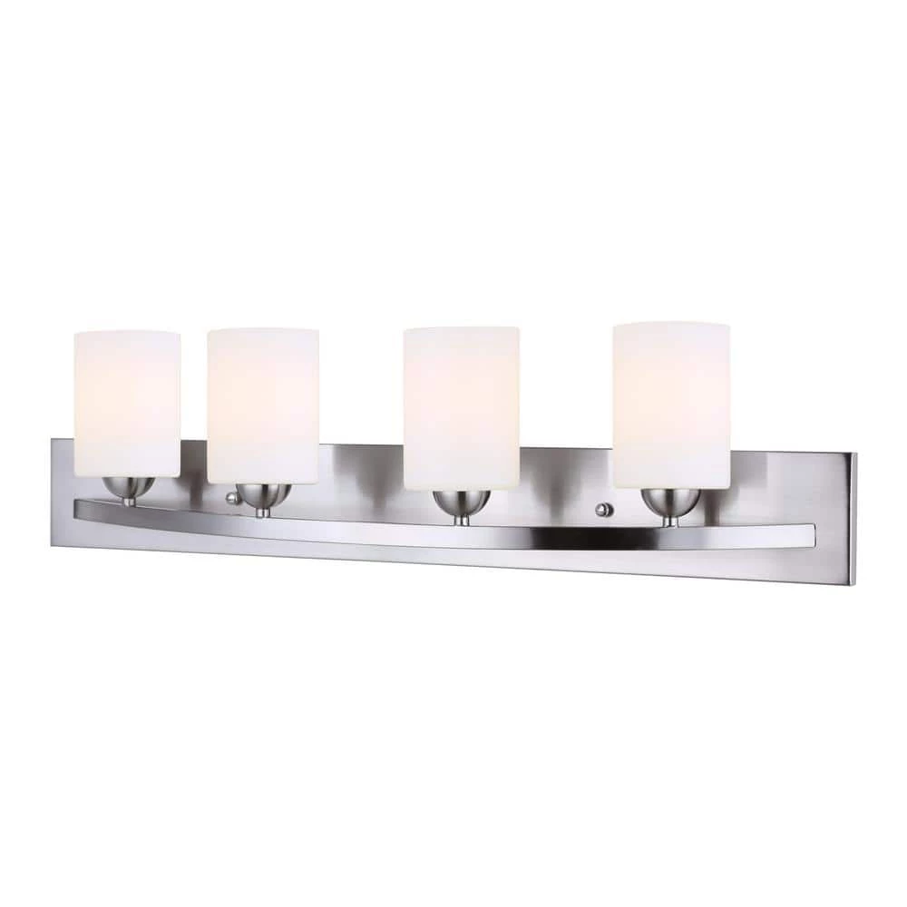 Hampton 4-Light Brushed Pewter Bath Light by CANARM 1 Hampton 4-Light Brushed Pewter Bath Light by CANARM
