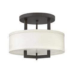 Hampton 15 in. LED-Light Buckeye Bronze LED Semi-Flush Mount by HINKLEY