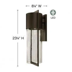 Shelter Buckeye Bronze Outdoor LED Wall Cylinder Light with Dark Sky by HINKLEY -HINKLEY || CANARM Shop buckeye bronze hinkley outdoor sconces 1325kz led c3 1000