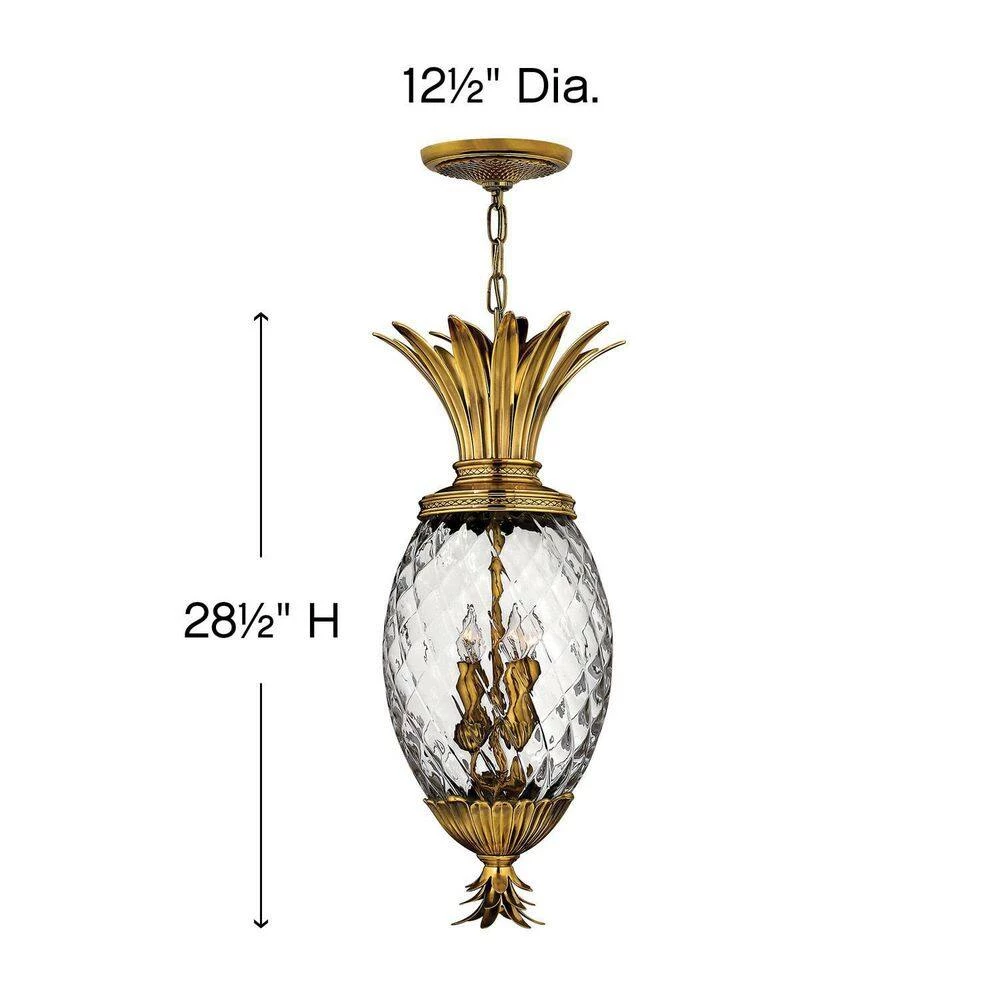Plantation 4-Light Burnished Brass Standard Pendant by HINKLEY 2 Plantation 4-Light Burnished Brass Standard Pendant by HINKLEY - Image 2