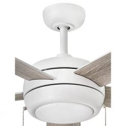 CROFT 42 in. Indoor Integrated LED Chalk White Ceiling Fan Pull Chain by HINKLEY -HINKLEY || CANARM Shop chalk white hinkley ceiling fans with lights 904042fcw lia 44 1000