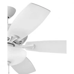 HIGHLAND ILLUMINATED 52 in. Indoor Chalk White Ceiling Fan Pull Chain by HINKLEY 9 HIGHLAND ILLUMINATED 52 in. Indoor Chalk White Ceiling Fan Pull Chain by HINKLEY -HINKLEY || CANARM Shop chalk white hinkley ceiling fans with lights 904152fcw lia 4f 1000