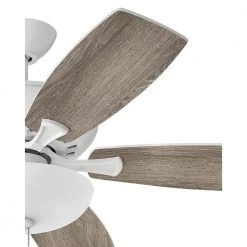 HIGHLAND ILLUMINATED 52 in. Indoor Chalk White Ceiling Fan Pull Chain by HINKLEY 12 HIGHLAND ILLUMINATED 52 in. Indoor Chalk White Ceiling Fan Pull Chain by HINKLEY -HINKLEY || CANARM Shop chalk white hinkley ceiling fans with lights 904152fcw lia fa 1000