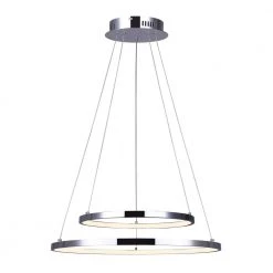 Lexi 42-Watt Integrated LED Chrome Chandelier with Acrylic Lens by CANARM