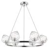 Rockport 6-Light Chrome Chandelier with Clear Glass Shades by CANARM