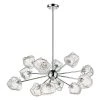 Rockport 12-Light Chrome Chandelier with Clear Glass Shades by CANARM