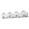 Rockport 32.3 in. 4-Light Chrome Vanity Light with Clear Glass Shades by CANARM