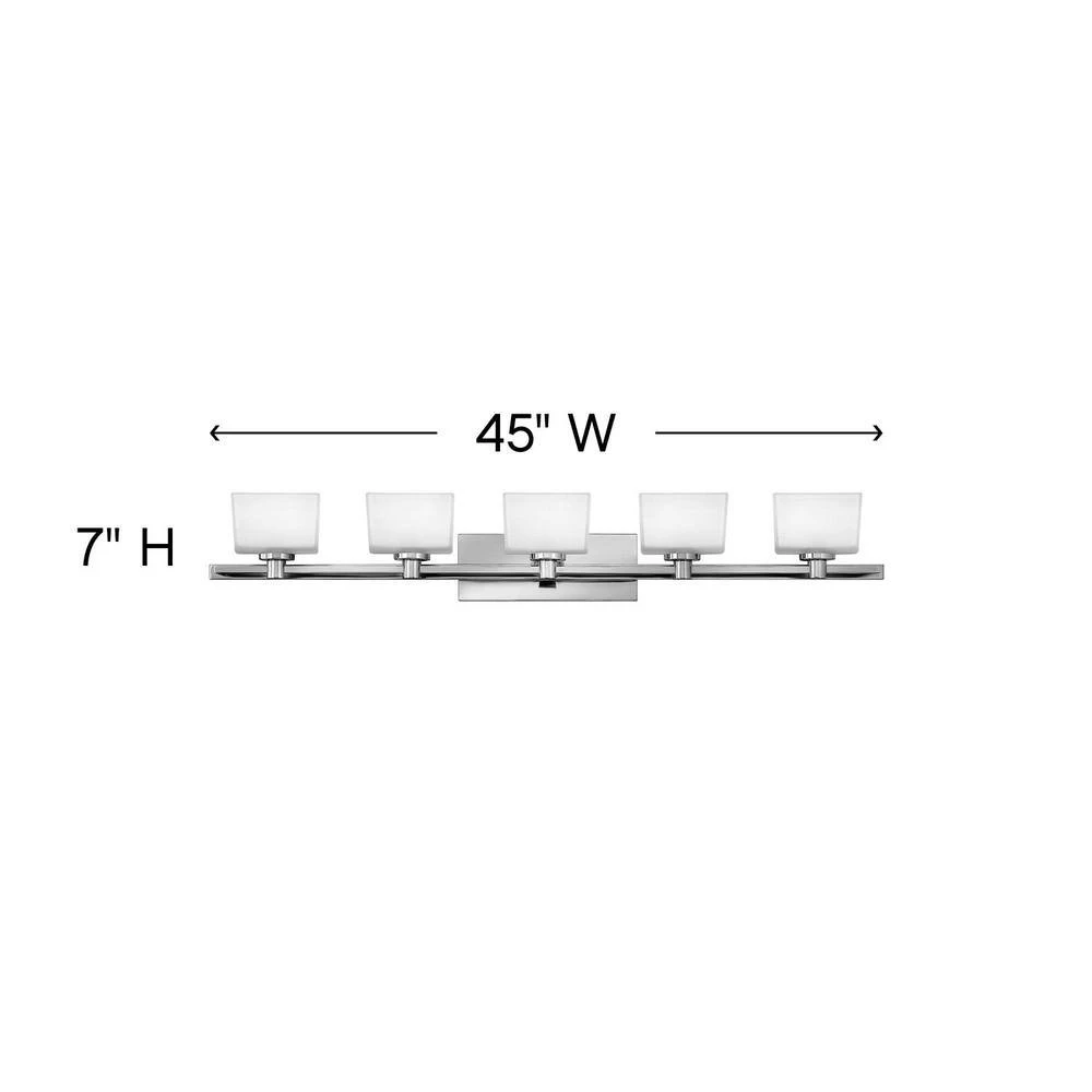 Taylor 45 in. 5-Light Chrome Vanity by HINKLEY 2 Taylor 45 in. 5-Light Chrome Vanity by HINKLEY - Image 2