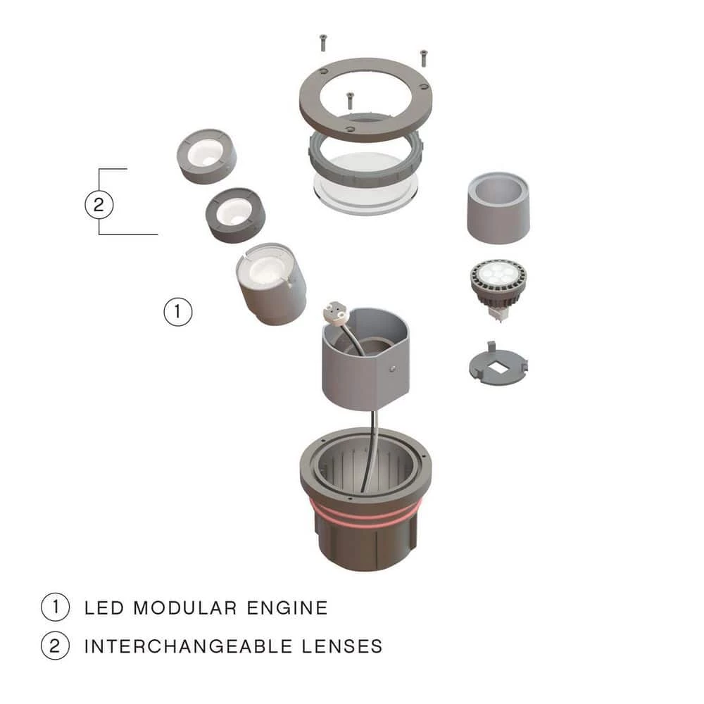 Flat Top Well Light Hardwired Bronze LED in Ground Well Light by HINKLEY 5 Flat Top Well Light Hardwired Bronze LED in Ground Well Light by HINKLEY - Image 5