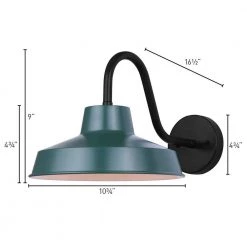 Wallace 1-Light Forest Green Outdoor Barn Light Sconce by CANARM 8 Wallace 1-Light Forest Green Outdoor Barn Light Sconce by CANARM -HINKLEY || CANARM Shop forest green canarm outdoor sconces iol446gr 4f 1000