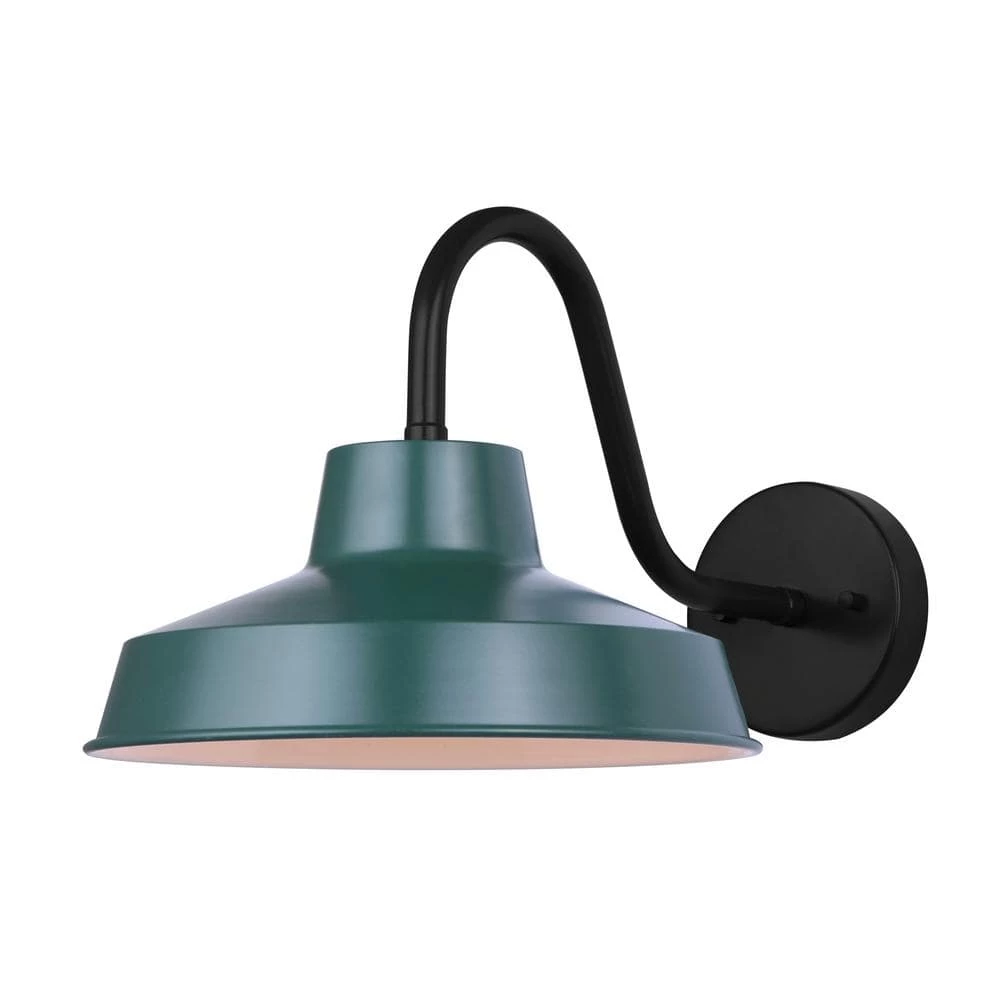 Wallace 1-Light Forest Green Outdoor Barn Light Sconce by CANARM 1 Wallace 1-Light Forest Green Outdoor Barn Light Sconce by CANARM