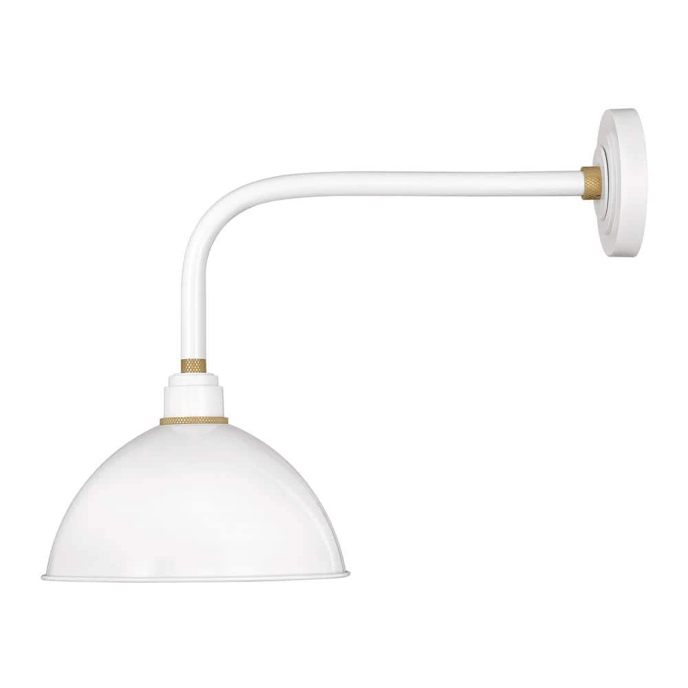 Foundry Medium 1-Light Gloss White Outdoor Wall Sconce by HINKLEY 1 Foundry Medium 1-Light Gloss White Outdoor Wall Sconce by HINKLEY