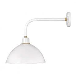Foundry Medium 1-Light Gloss White Outdoor Wall Sconce by HINKLEY