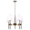 Von 5-Light Gold Chandelier with White Fabric Shades by CANARM