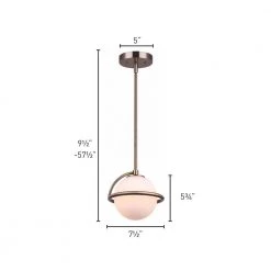 Cosima 1-Light Gold Pendant with Opal Glass Shade by CANARM 6 Cosima 1-Light Gold Pendant with Opal Glass Shade by CANARM -HINKLEY || CANARM Shop gold canarm chandeliers ipl1025a01gd9 c3 1000
