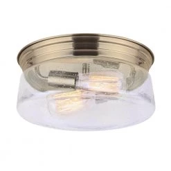 Albany 12 in. 2-Light Gold Flush Mount by CANARM
