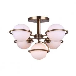 Cosima 24.5 in. 5-Light Gold Semi-Flush Mount by CANARM